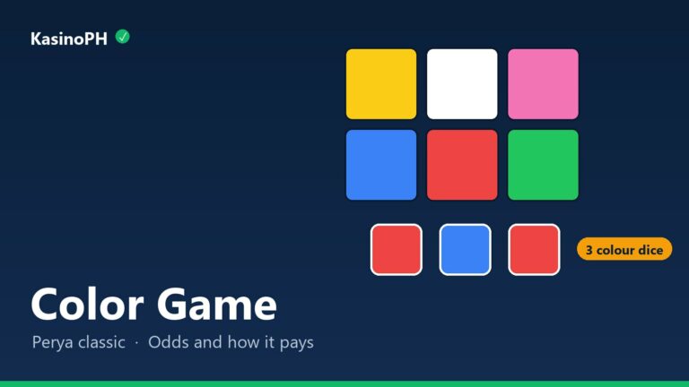 Color Game board with six colours and three colour dice