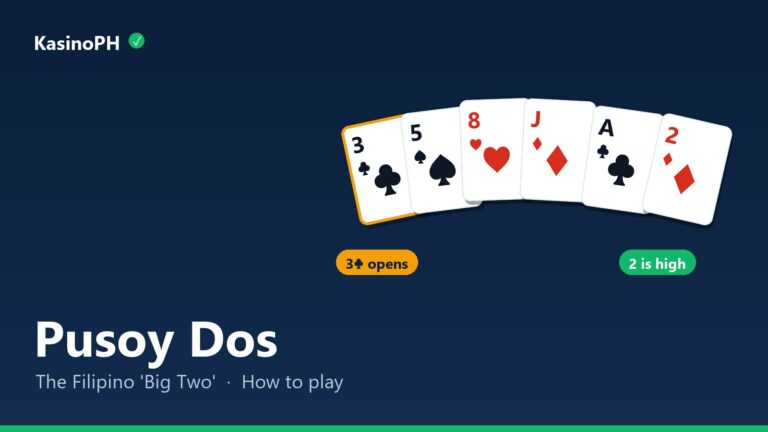 A pusoy dos hand with the 3 of clubs and 2 of diamonds